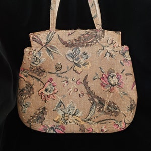Bolso de mano vintage con tapiz, años 40, hecho a mano, VintageLoretto