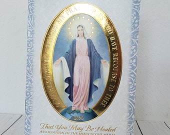 Vintage Miraculous Medal Card, Prayer Card, Holy Card, Vincentian Community, Mothers Day, VintageLoretto