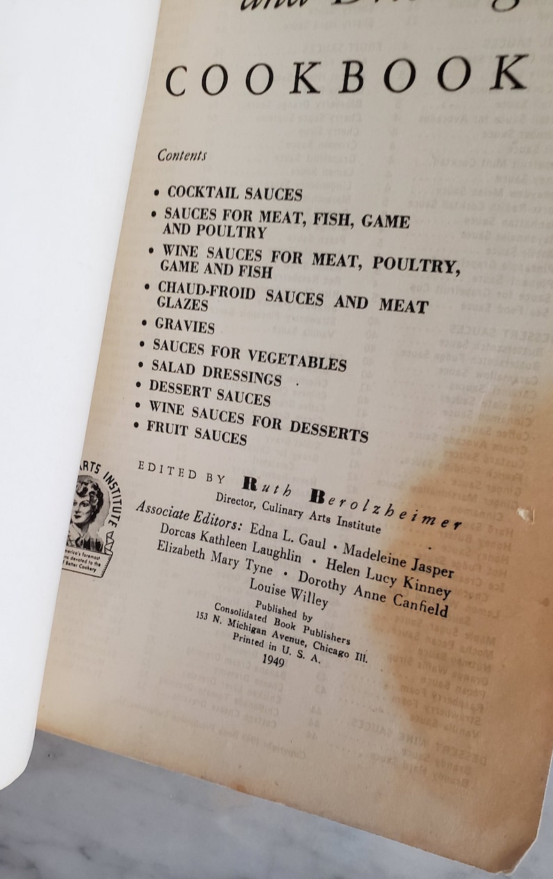 250 Sauces Gravies and Dressings Cookbook Culinary Arts Etsy