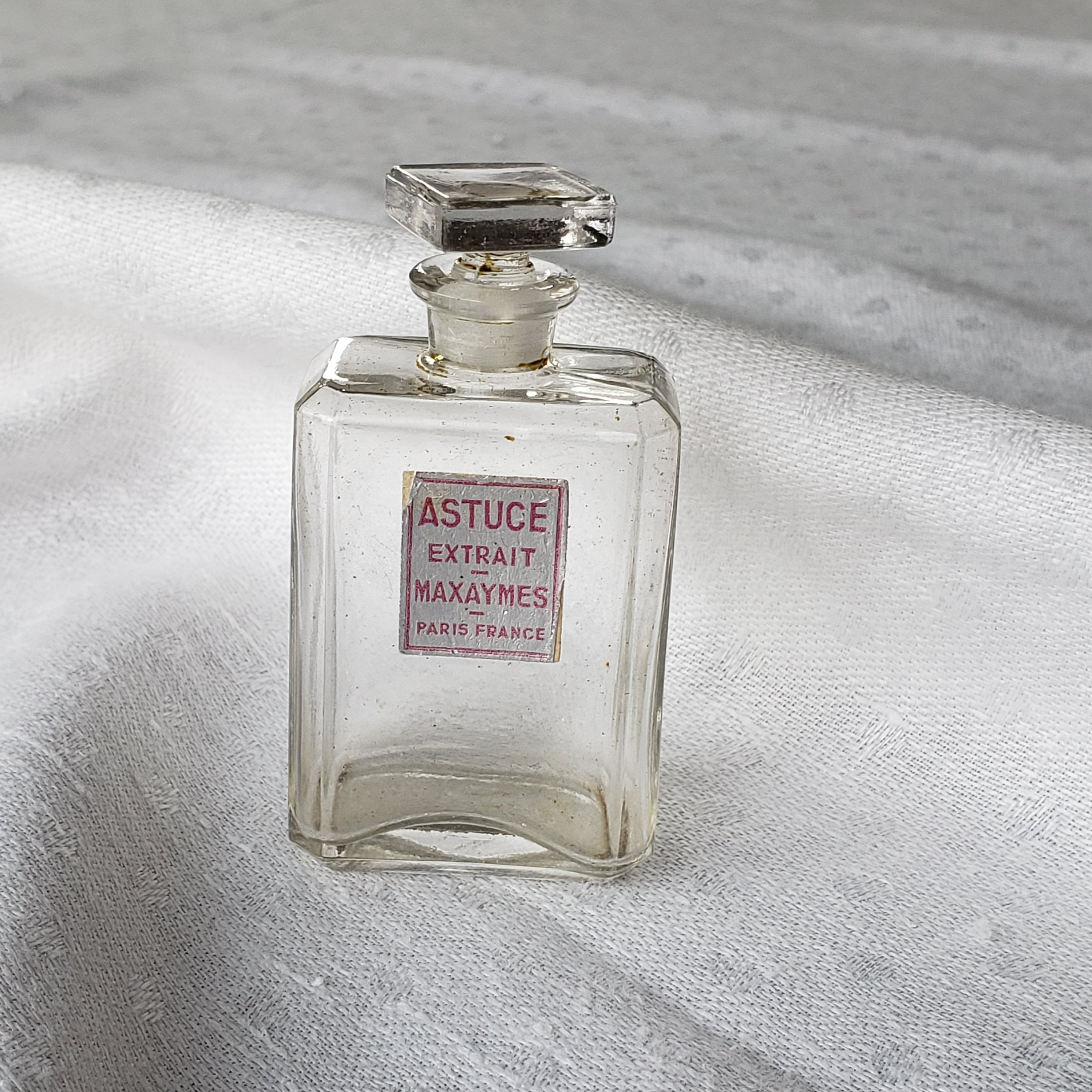 Vintage Perfume Bottle, Paris Glass, ASTUCE Extrait Perfume