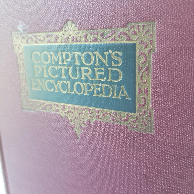 Compton Labels Vintage 1928 Compton Picture Encyclopedia, Volume 10 INDEX, Antique ...