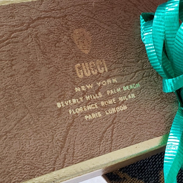 Vintage Gucci Presentation Box, Small Gift Box, 1960's Fashion, Photo Prop, VintageLoretto