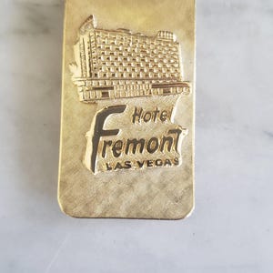 1950's Hotel Fremont Money Clip, Vintage Vegas Gold Money Clip, VintageLoretto