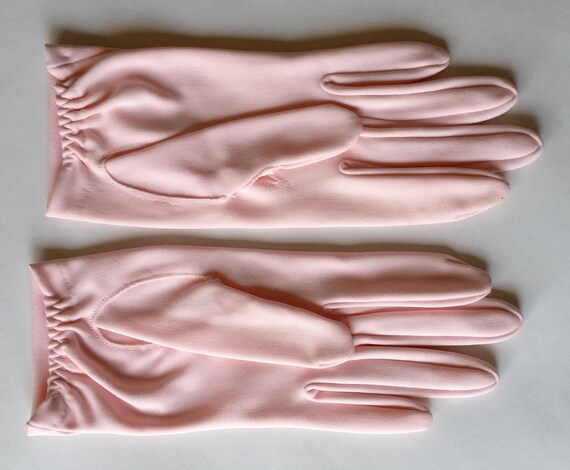 Vintage Pink Girl's Gloves, Dressy Gloves, Weddin… - image 2