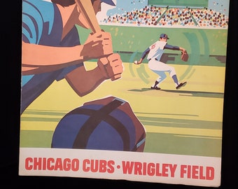 Vintage 1971 Chicago Cubs Official Program Wrigley Field Ads Cubs vs. NY Mets Baseball Memorabilia