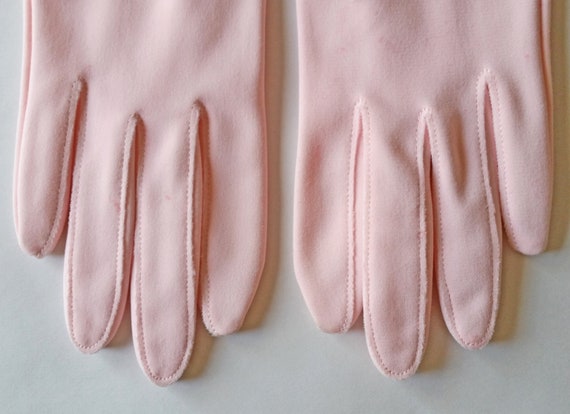 Vintage Pink Girl's Gloves, Dressy Gloves, Weddin… - image 6
