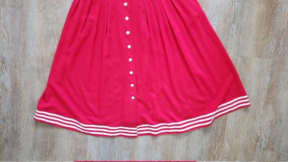 Nautical Style Red Dress, Party Dress, Valentine'… - image 5