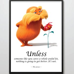The Lorax movie print with quote | Etsy