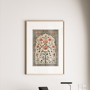 Indian Vintage Ornate Indian Folk Art, Floral Prints, Living Room decor, Printable, Printable, Jaipur, Poster, Wall Art, Boho Wall Art