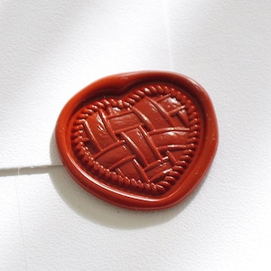 3D tissage amour cire sceau timbre relief coeur cire timbre invitation cire sceaux kit
