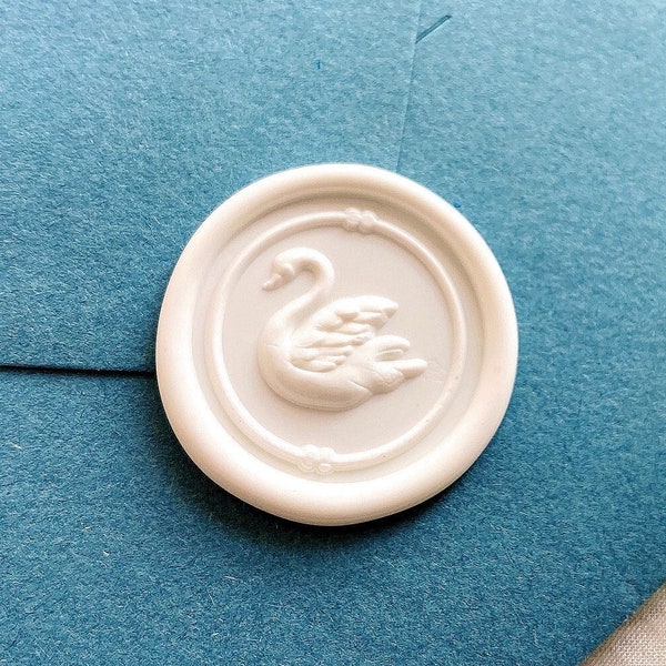 3D swan wax seal stamp relief swan wax seals 3D wedding invitation wax seals kit holiday gift for her style 2