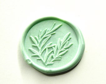 Rosemary wax seal stamp, custom foliage wax stamp, wedding invitation wax seals kit for envelope,leaves wax seals gift-OC01