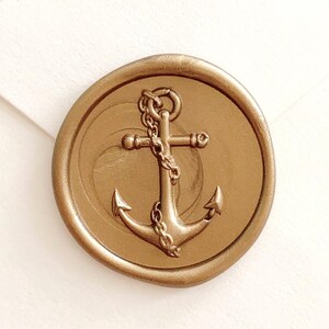 Retro 3D Anchor wax seal stamp Wedding invitation wax seals kit Wedding Invites wax stamp birthday gift sealing stamp Beach wedding favors