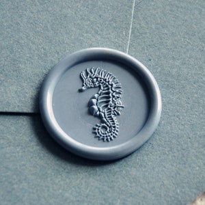 3D Seepferdchen Wachssiegel Stempel Relief Seepferdchen Wachssiegel Hochzeitseinladung Seepferdchen Stempel Strandhochzeit Geschenk für Sie