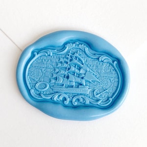 Retro 3D Schiff Wachs Siegel Stempel Segelboot Hochzeitseinladung Wachs Siegel Kit Hochzeit lädt Wachsstempel Geburtstagsgeschenk Urlaubsgeschenk Versiegelung Stempel ein