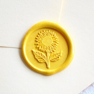 Tournesol cire sceau timbre fleur cire timbre mariage invitation cire sceaux kit emballage cire sceaux cadeau pour elle-170