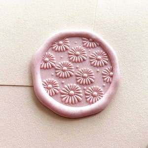 3D marguerite collection cire sceau timbre relief marguerite cire sceaux 3D mariage invitation cire sceaux balle journal cire timbre cadeau pour elle