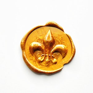 Cachet de cire 3D Fleur de Lys cachet Fleur de Lys sceaux faire-part de mariage sceaux de cire sceaux de mariage 3D