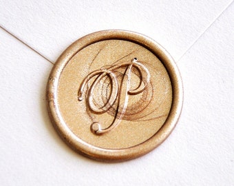 Custom design single initial Wax Seal stamp roman alphabet initial wax seal card stamp wedding invitation seals kit