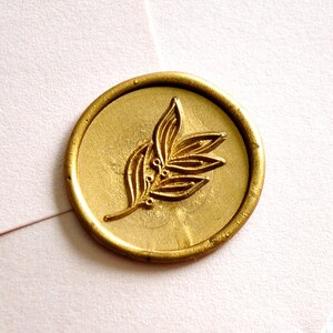 Simple Leaf wax seal stamp-leaves wax seals wedding invitation wax seals kit gift wrapping stamp-02