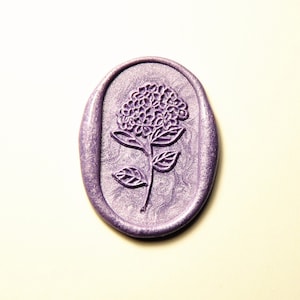 Hydrangea wax seal stamp wedding invitation wax seal kit,custom wedding sealing wax stamp for envelopes,oval wax seals gift
