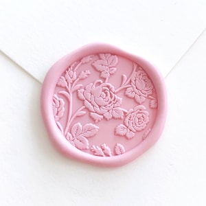 Rose pattern wax seal stamp Custom wax sealing stamp wedding invitation rose wax seals kit holiday gift for her