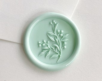 3D Greenery leaves wax seal stamp wedding invitation wax seals kit birthday gift sealing stamp gift for her