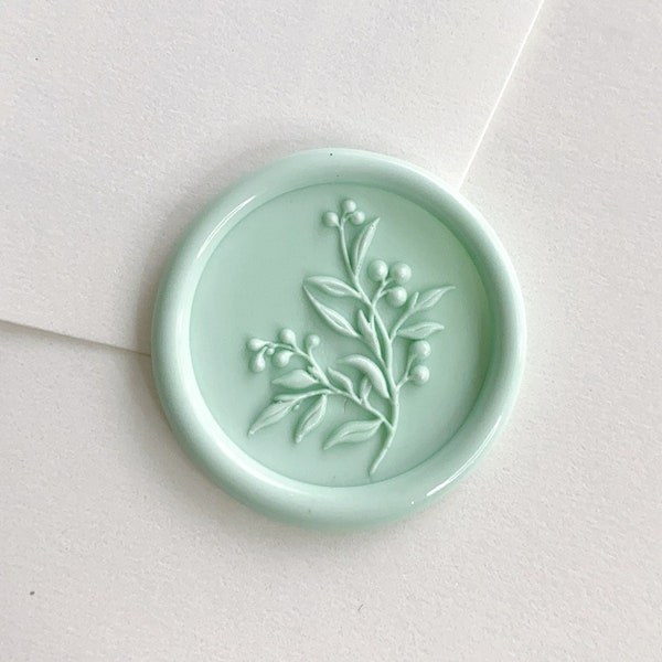 3D Greenery leaves wax seal stamp wedding invitation wax seals kit birthday gift sealing stamp gift for her