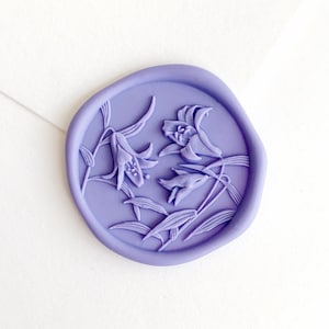 3D Lilie Wachssiegel Stempel für Hochzeitseinladungen Wachssiegel Kit Hochzeit Menüsiegel Stempel Sitzplan Wachsaufkleber Urlaubsgeschenk