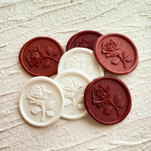 3D Rose Wax Seals-wedding invitation wax seal stamp stickers-Self Adhesive wax seal stickers for gift wrapping