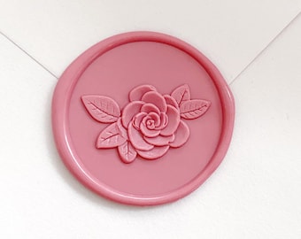 3D Rose wax seal stamp for wedding invitation flower wax seals wedding seat card wax stamp holiday gift for her