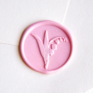 Muguet cachet de cire timbre convallaria majalis cire à cacheter faire-part de mariage sceaux de cire kit emballage cadeau style 2