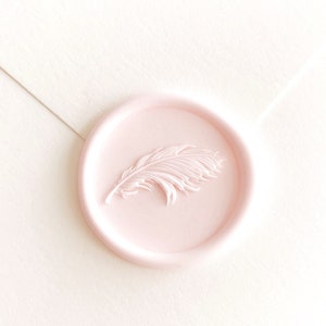 3D Feder Wachssiegel Stempel: Hochzeitseinladung Wachssiegel