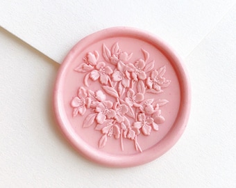 3D Sakura bouquet wax seal stamp wedding invitation wax seals kit birthday gift sealing stamp gift for her