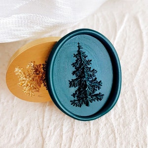 3D Pine tree wax seal stamp wedding invitation wax seals kit birthday gift forest sealing stamp gift for holidays