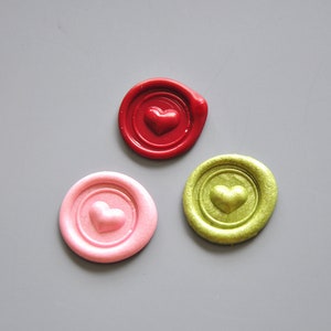 3D Herz Mini Wachssiegel Stempel-Herz Wachssiegel-Hochzeitseinladung Wachssiegel Kit-Bullet Journal Stempel-Umschlag Siegel