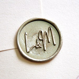 Aangepaste bruiloft initialen monogram lakzegel stempel, huwelijksuitnodiging lakzegels kit bruiloft logo afdichting stempel voor enveloppen