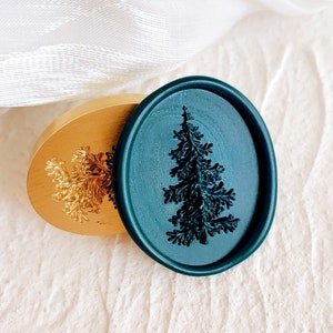 3D Pine tree Wachssiegel Stempel Hochzeitseinladung Wachssiegel Stempel Set Geburtstagsgeschenk Waldversiegelung Stempel Geschenk für Feiertage
