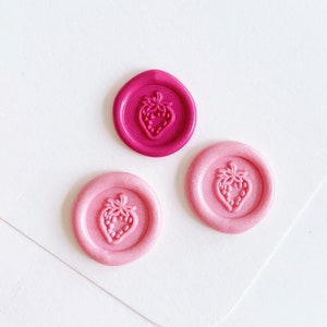 Mini timbre de sceau de cire aux fraises-Sceaux de cire aux fraises-kit de sceau de cire d’invitation de mariage-balle Journal timbre-enveloppe sceaux
