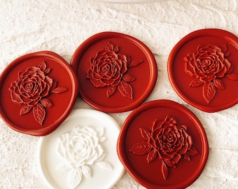 Adesivi Per Sigilli Di Cera PATIKIL: 24 Pezzi Autoadesivi In Rilievo (4 Colori: Oro, Rosso, Argento). Eleganti E Facili Da Usare Per Inviti E Scrapbooking. - 3
