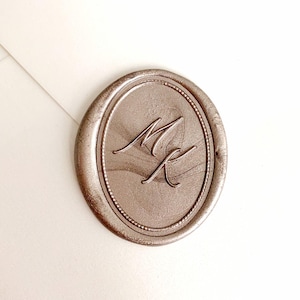 Custom Oval Monogram Wax Seal Stamp: Personalized Wedding Invitation Sealing Stamp,Wedding Logo Seals