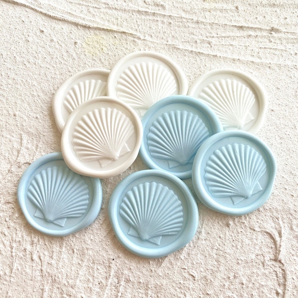 3D Sea shell Self Adhesive Wax Seals-wedding invitation wax seal stickers Self-Adhesive wax seal stamp stickers-66 colors available