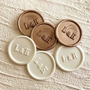 66 color-Customized minimalist monogram Self Adhesive Wax Seals-wedding invitation wax seal stickers-initials Adhesive wax stickers