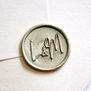 Custom wedding initials monogram wax seal stamp,wedding invitation wax seals kit wedding logo sealing stamp for envelopes