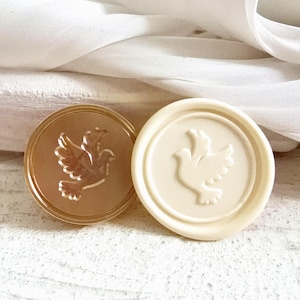 Sello de cera con forma de paloma/paloma, kit de sellos de cera para invitaciones de boda, sello de cera con forma de ave