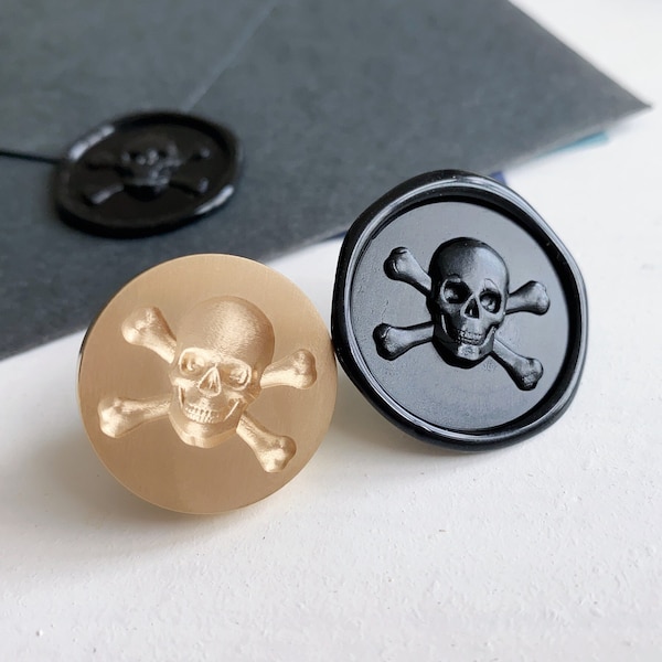 3D skull wax seal stamp bone skull sealing stamp invitation wax seals kit birthday gift for boys Halloween wax stamp