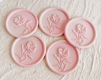 3D bloem lakzegel sticker, zelfklevende huwelijksuitnodiging lakzegels voor enveloppen