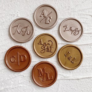 Personalized Wax Seals,wedding wax seal stickers,initial self adhesive wax seals,52 logo collection,handmade wax sticker