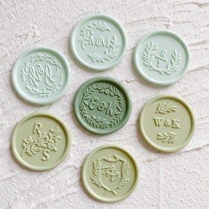 Custom Wax Seals,wedding wax seal stickers,initial self adhesive wax seals,52 logo collection,handmade wax sticker