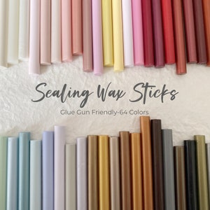 Siegelwachs Stäbchen für Wachs-Siegelstempel- Siegelwachs Sticks für Hochzeitseinladung Siegelstempel Geburtstagsfeier-64 Farben erhältlich
